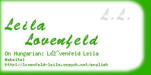 leila lovenfeld business card